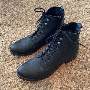 Madden Girl Black Combat Boots
